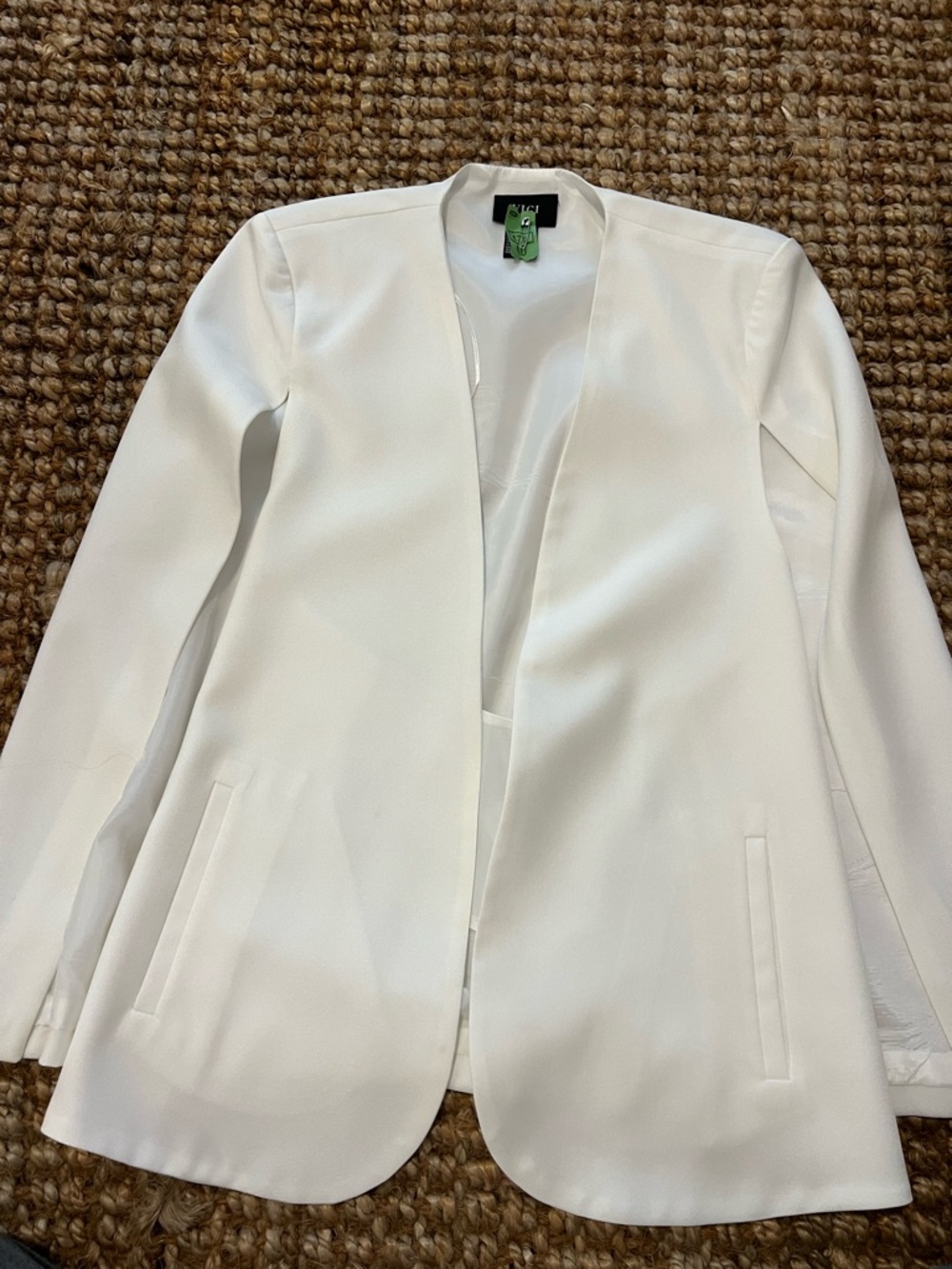 Vici White Open-Front Blazer
